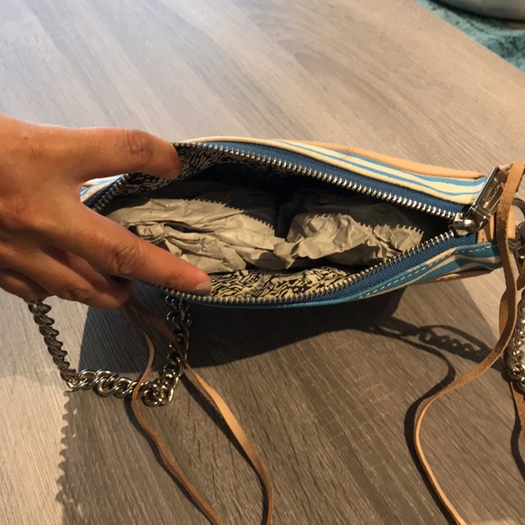 Rebecca Minkoff Mini Mac White/Blue Crossbody - Picture 3 of 4